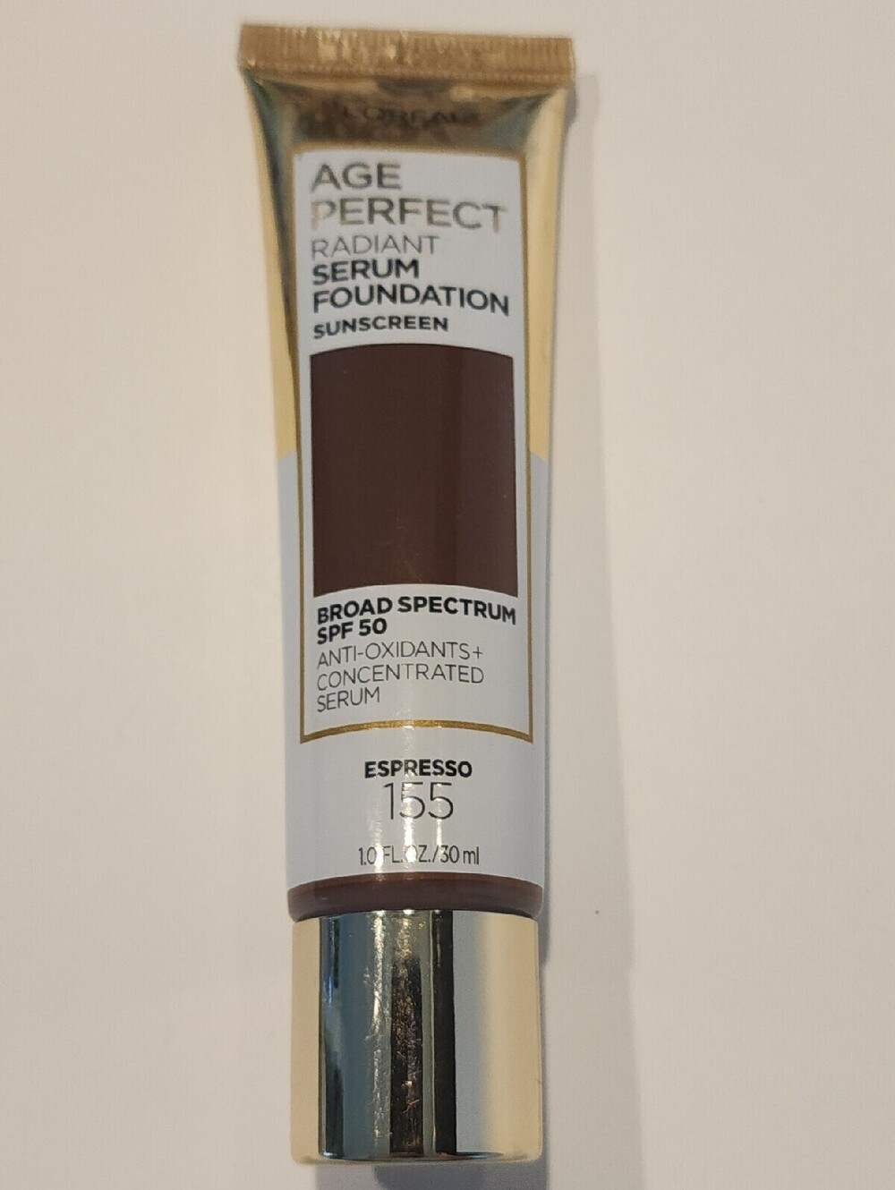 L'Oreal Age Perfect Radiant Serum Foundation Sunscreen SPF 50, 155 Espresso
